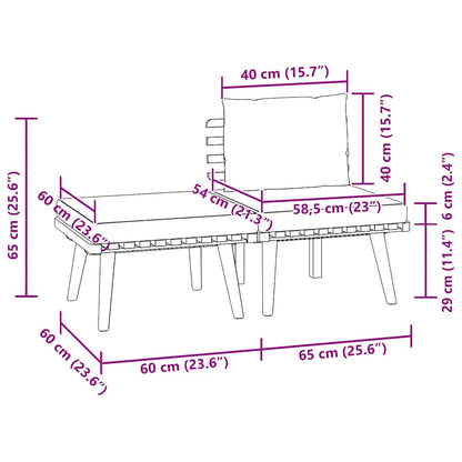 Garden Lounge Set Dark Grey, White