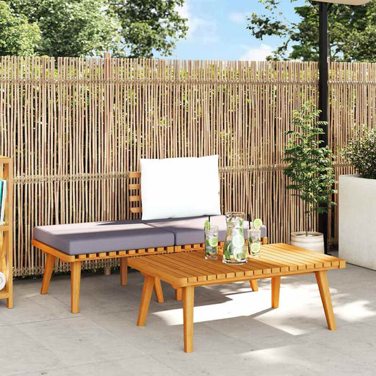 Garden Lounge Set Dark Grey, White