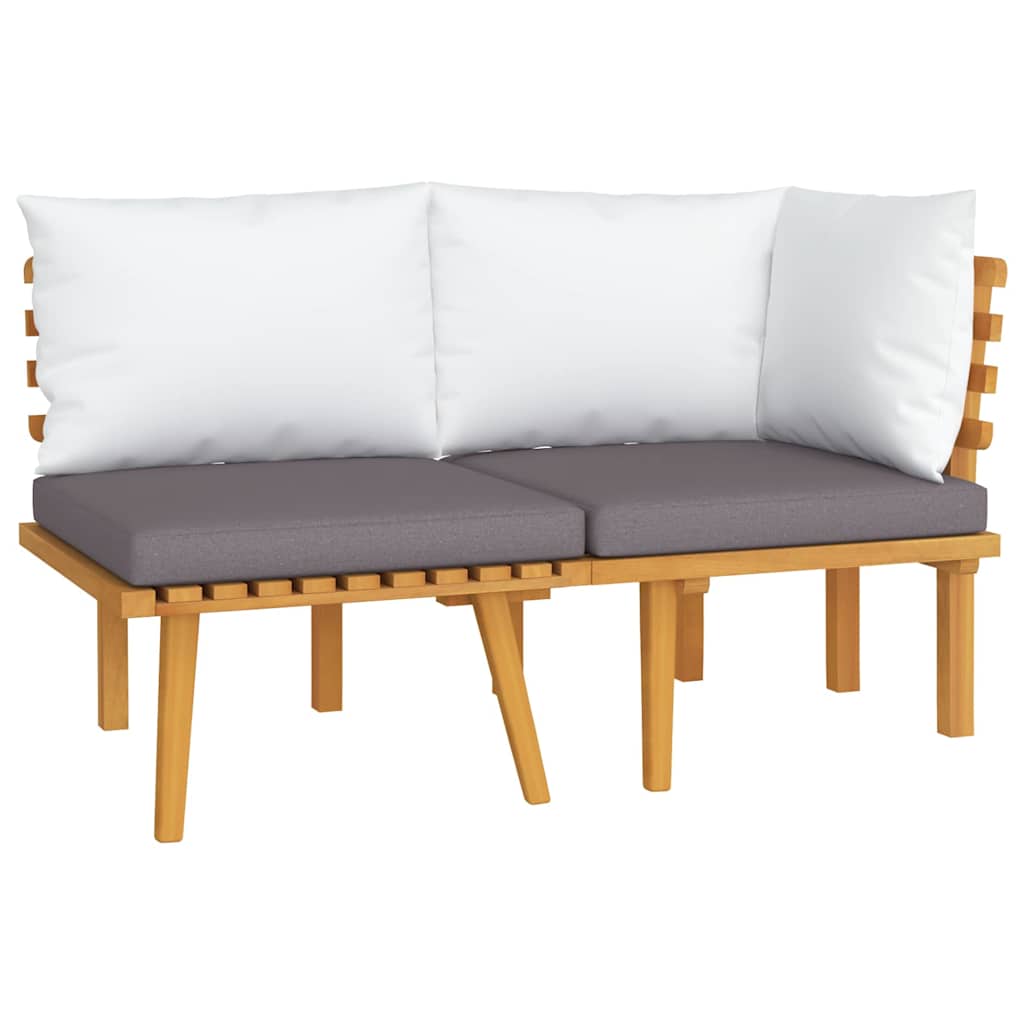 Garden Lounge Set Dark grey, white