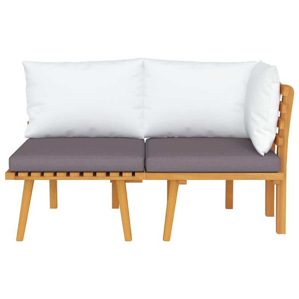 Garden Lounge Set Dark grey, white