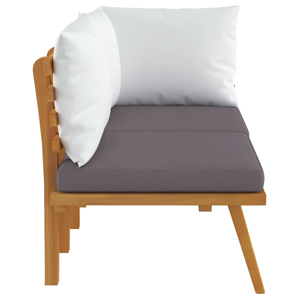 Garden Lounge Set Dark grey, white