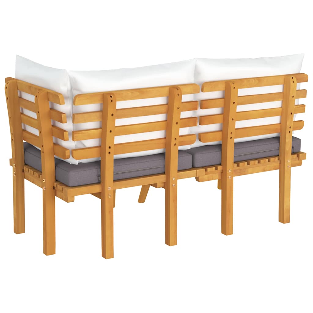 Garden Lounge Set Dark grey, white