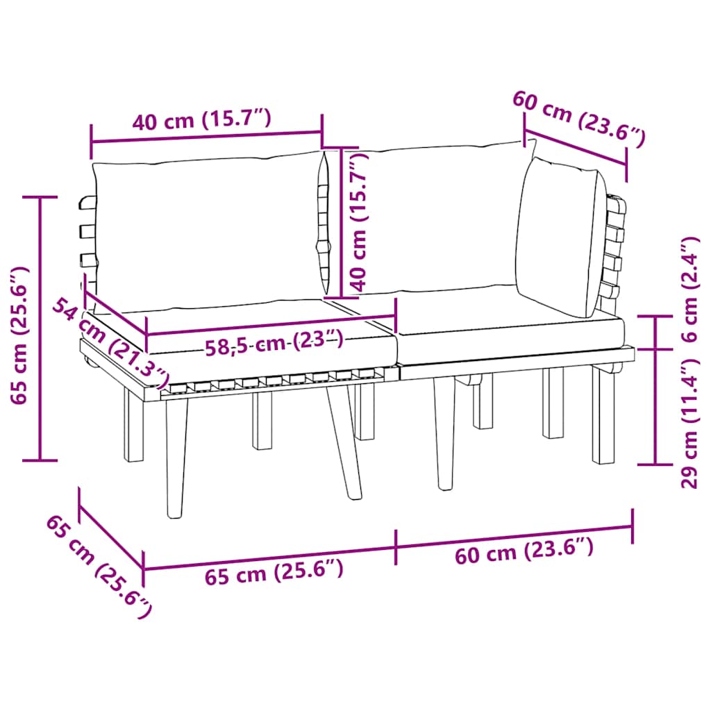 Garden Lounge Set Dark grey, white