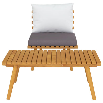 Garden Lounge Set Dark gray Solid acacia wood Medium Modular
