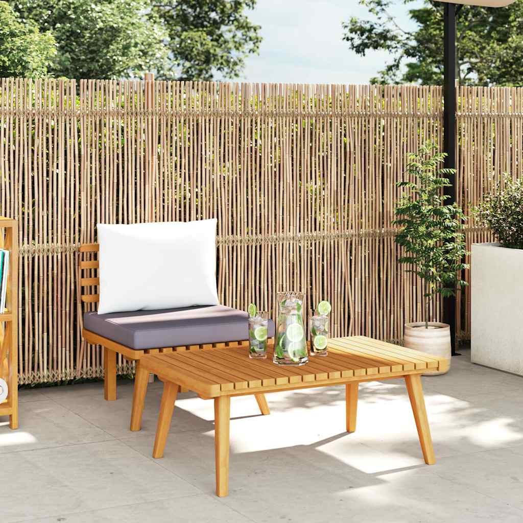 Garden Lounge Set Dark gray Solid acacia wood Medium Modular