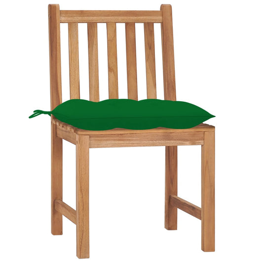 Patio Chair Set of 4 Teak wood color Solid Teak wood Standard