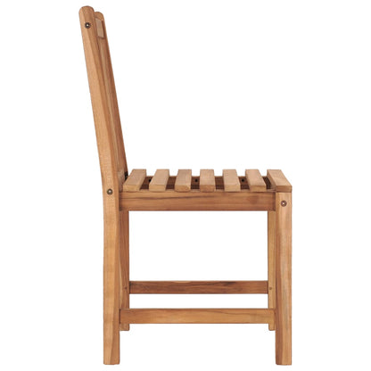 Patio Chair Set of 4 Teak Sanded teak wood with water-based finish
