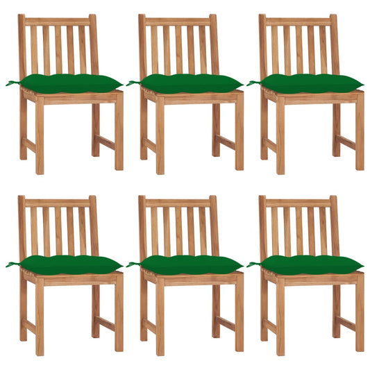 Patio Chair Set of 6 Natural Teak Teak Wood Standard Durable
