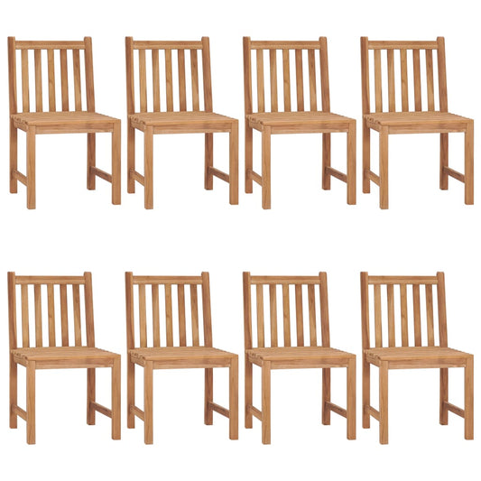 Garden Chair Set of 8 Natural teak