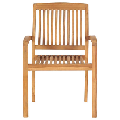 Garden Chair Set of 8 Teak and Anthracite Solid Teak Wood