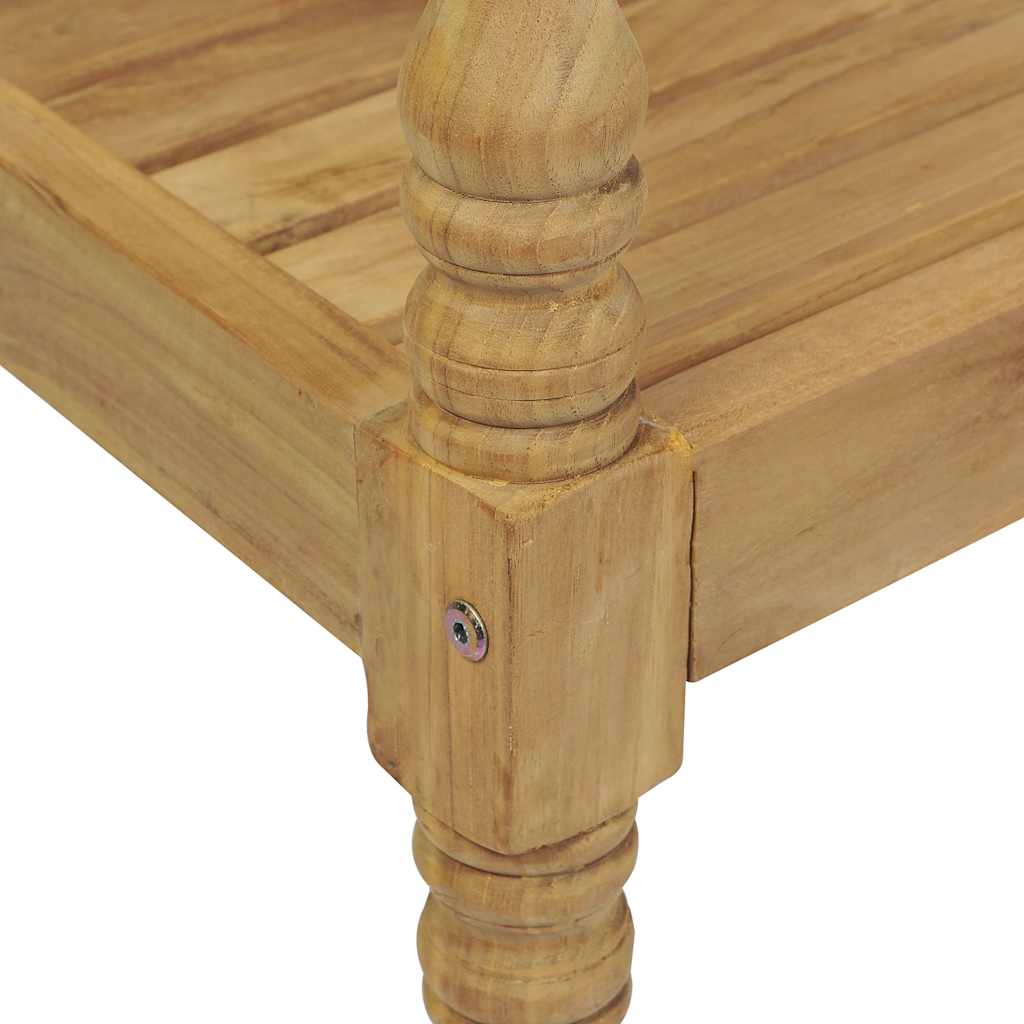 Batavia Chair Set of 6 Teak Wood, Beige Fine sanded teak hardwood