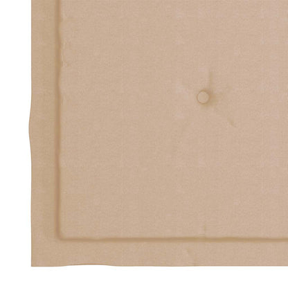 Batavia Chair Set of 6 Teak Wood, Beige Fine sanded teak hardwood