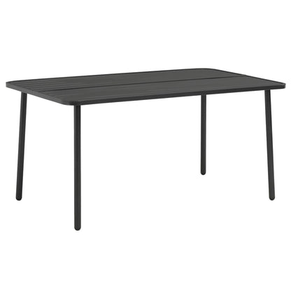 Dining Set Dark Gray Steel with e-coated and powder-coated finish