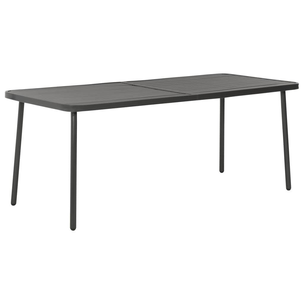 Dining Set Dark gray Steel with e-coated and powder-coated finish