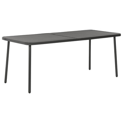 Dining Set Dark gray Steel with e-coated and powder-coated finish