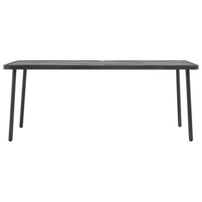 Dining Set Dark gray Steel with e-coated and powder-coated finish