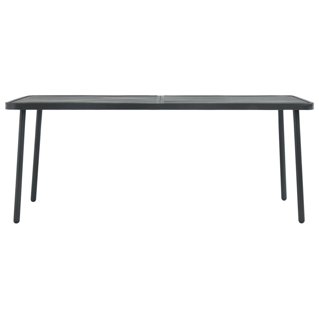 Dining Set Dark gray Steel with e-coated and powder-coated finish