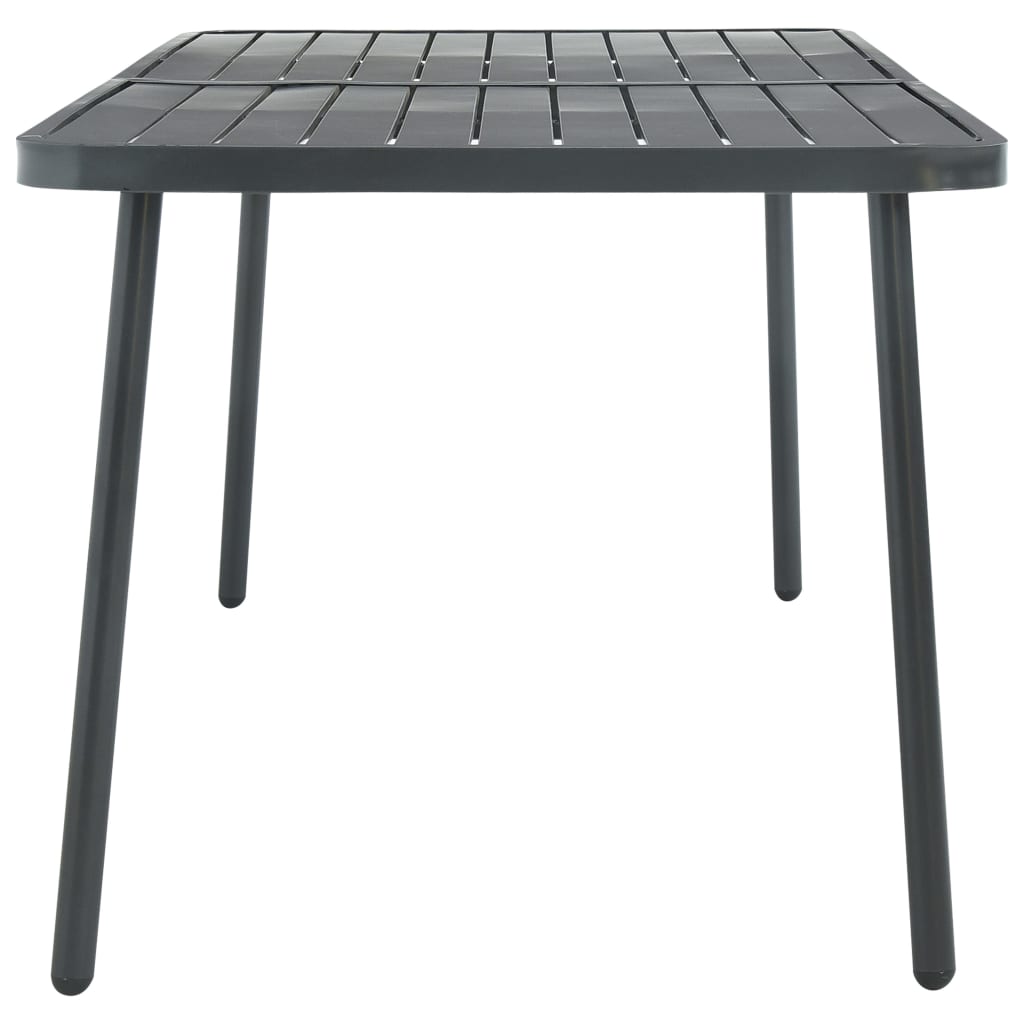 Dining Set Dark gray Steel with e-coated and powder-coated finish