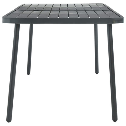Dining Set Dark gray Steel with e-coated and powder-coated finish