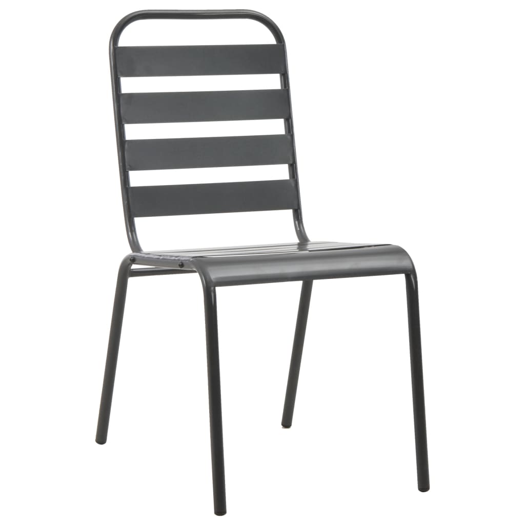 Dining Set Dark gray Steel with e-coated and powder-coated finish