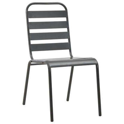 Dining Set Dark gray Steel with e-coated and powder-coated finish