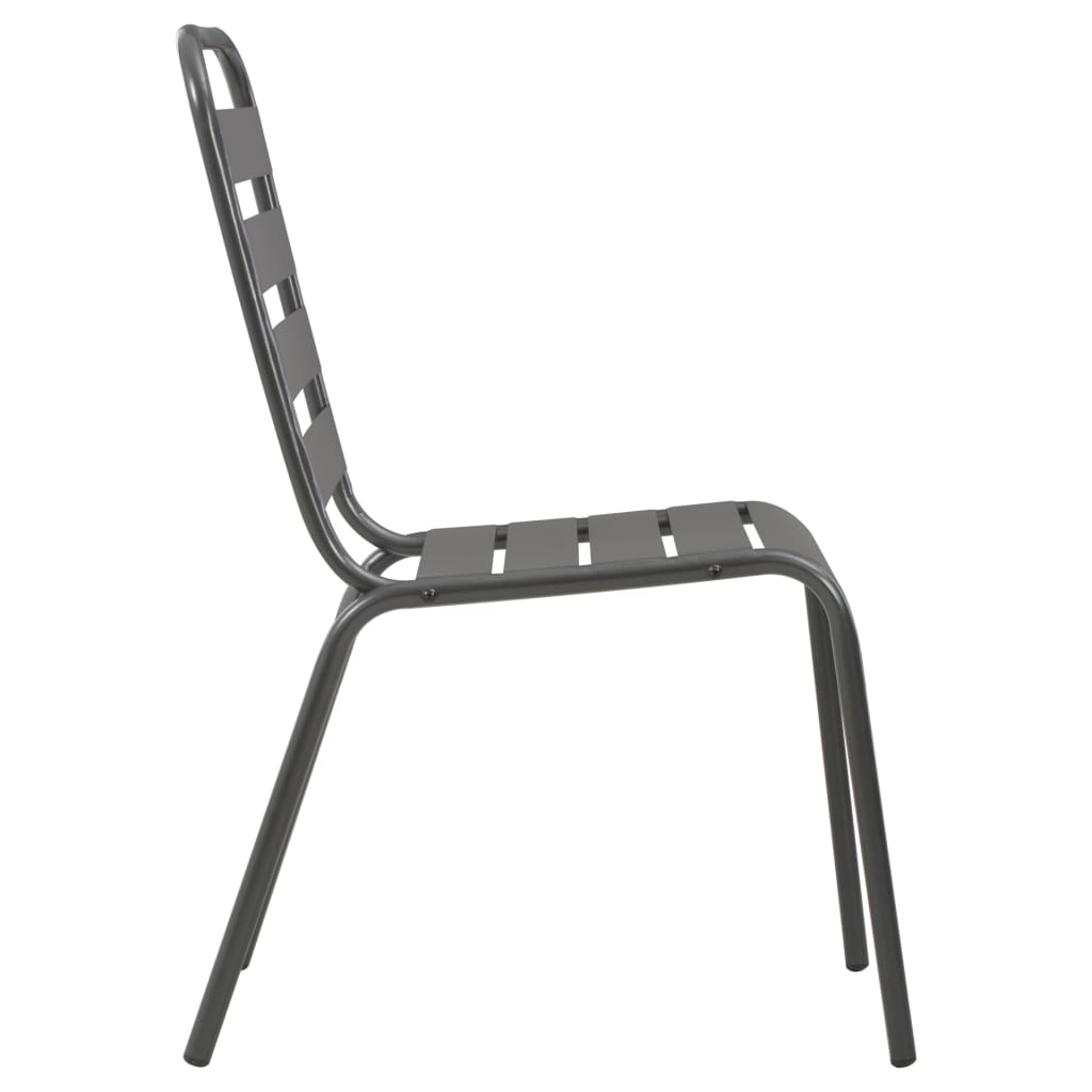 Dining Set Dark gray Steel with e-coated and powder-coated finish