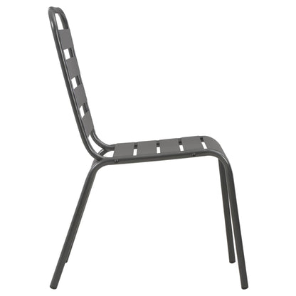 Dining Set Dark gray Steel with e-coated and powder-coated finish