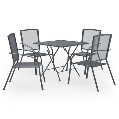 Dining Set Anthracite Steel with e-coating and powder coating finish