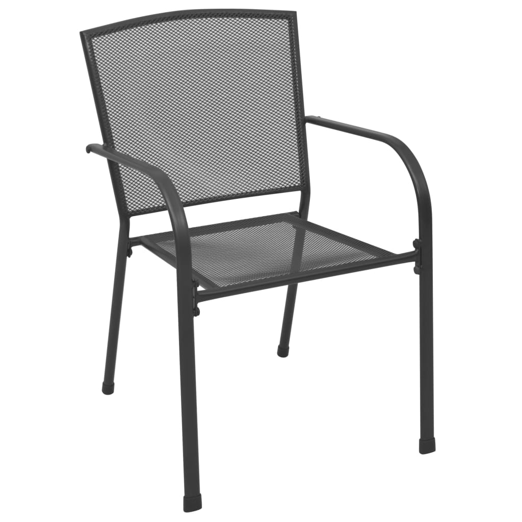 Dining Set Anthracite Steel with e-coating and powder coating finish
