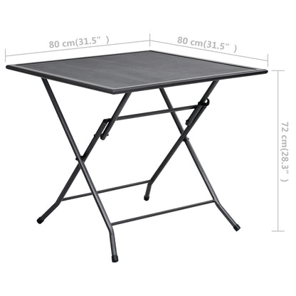Dining Set Anthracite Steel with e-coating and powder coating finish