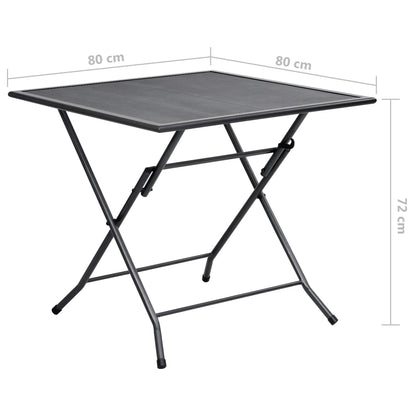 Dining Set Anthracite Steel Standard Dining Set Square
