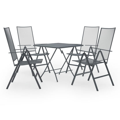 Dining Set Anthracite Steel with e-coated and powder-coated finish