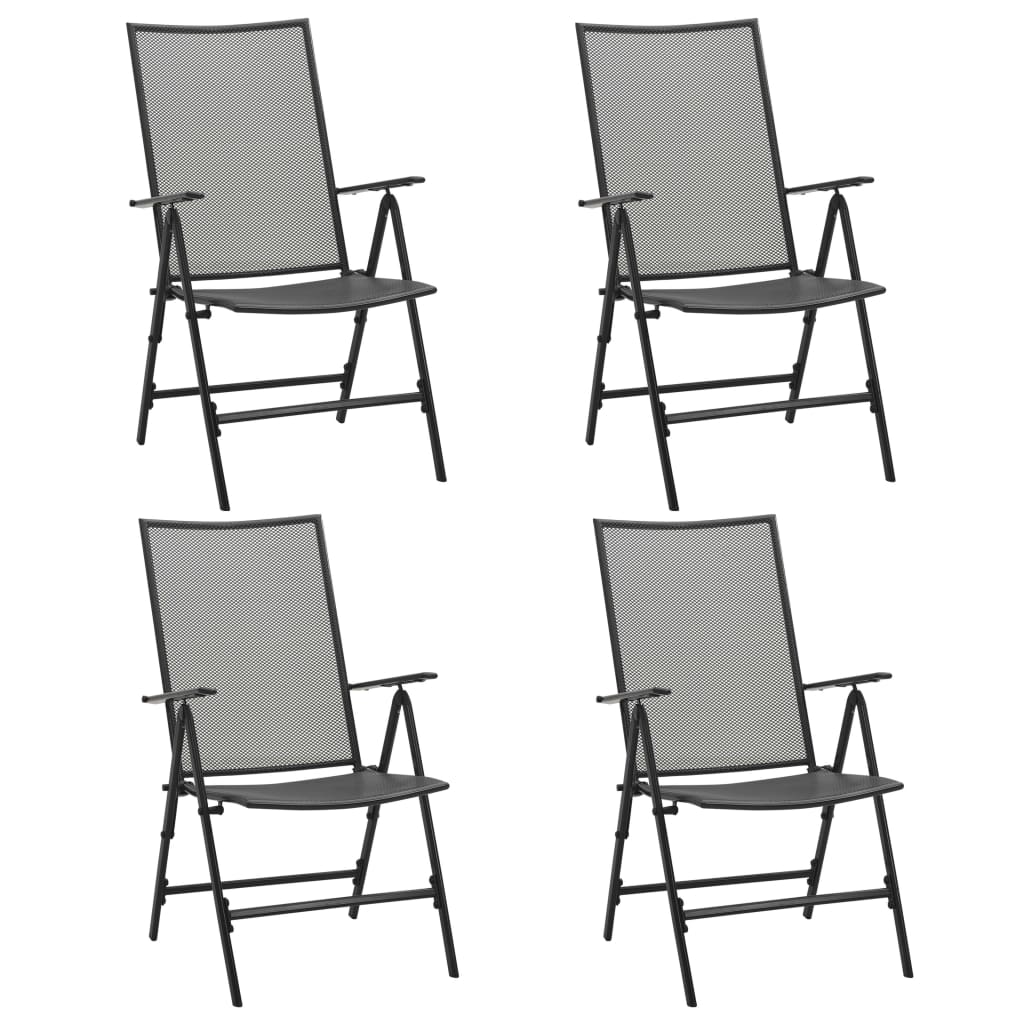 Dining Set Anthracite Steel with e-coated and powder-coated finish