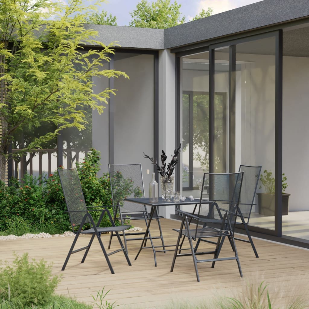 Dining Set Anthracite Steel with e-coated and powder-coated finish