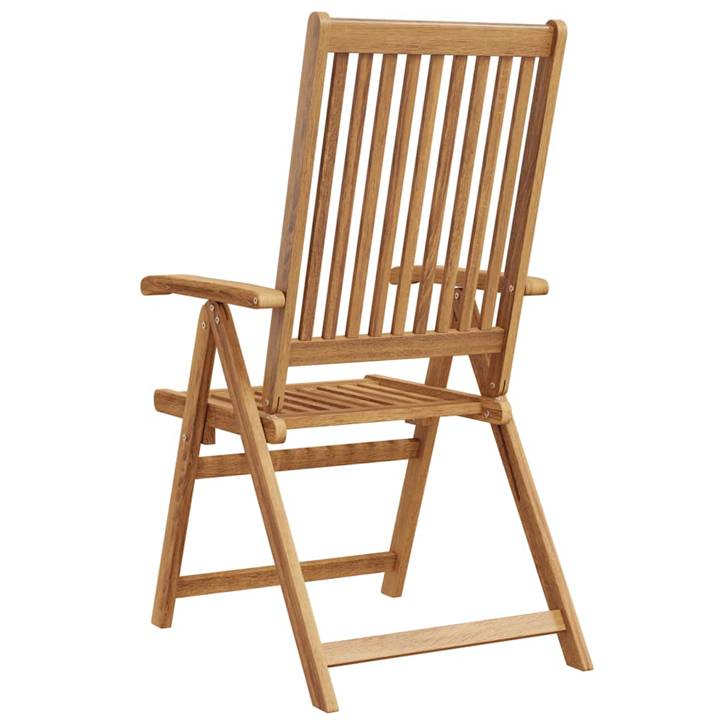 Garden Chair Set of 8 Natural Wood Solid Acacia Wood Standard