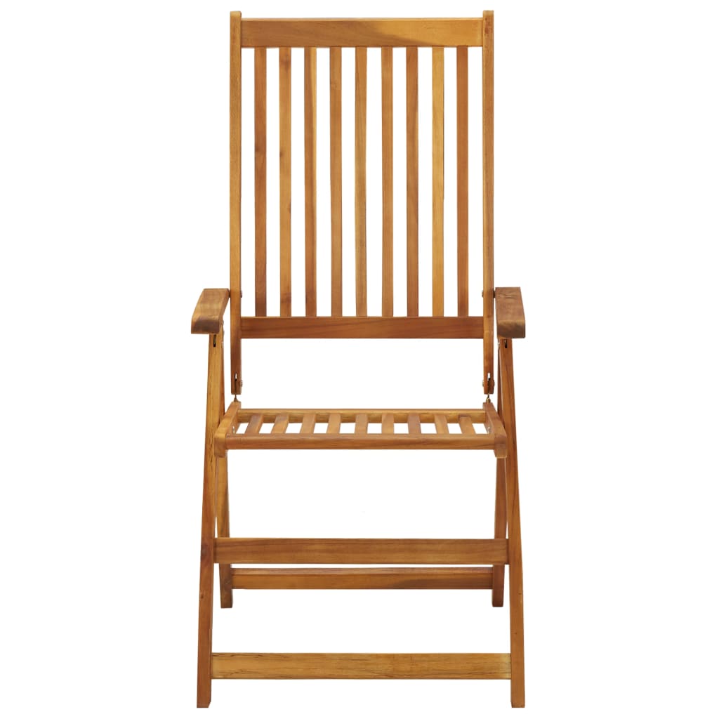 Garden Chair Set of 8 Anthracite Solid Acacia wood Standard