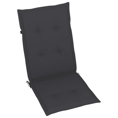 Garden Chair Set of 8 Anthracite Solid Acacia wood Standard