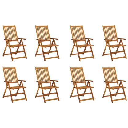 Garden Chair Set of 8 Beige, Brown