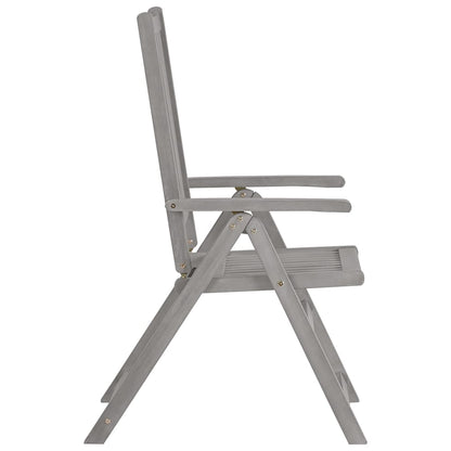 Garden Chair Set of 8 Grey, Beige cushions