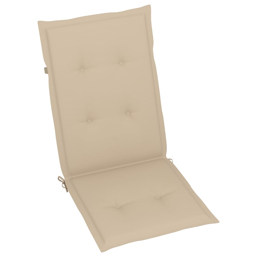 Garden Chair Set of 8 Grey, Beige cushions