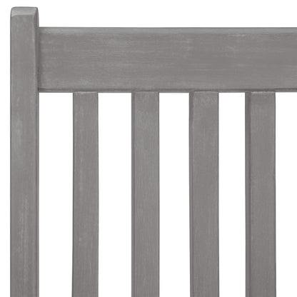 Garden Chair Set of 8 Grey Solid Acacia wood, 100% polyester fabric