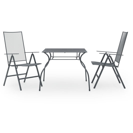 Dining Set Anthracite Steel with e-coated and powder-coated finish
