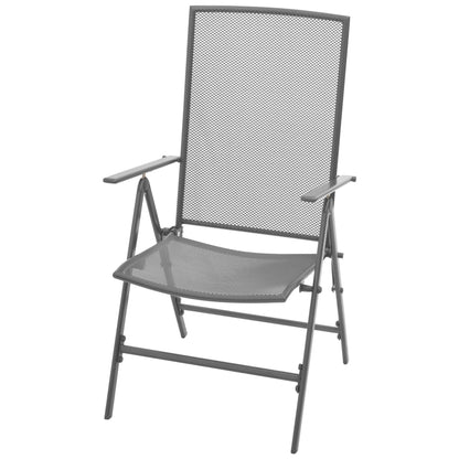 Dining Set Anthracite Steel with e-coated and powder-coated finish