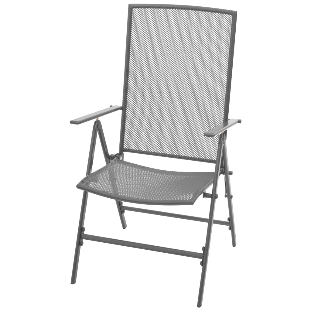 Dining Set Anthracite Steel with e-coated and powder-coated finish