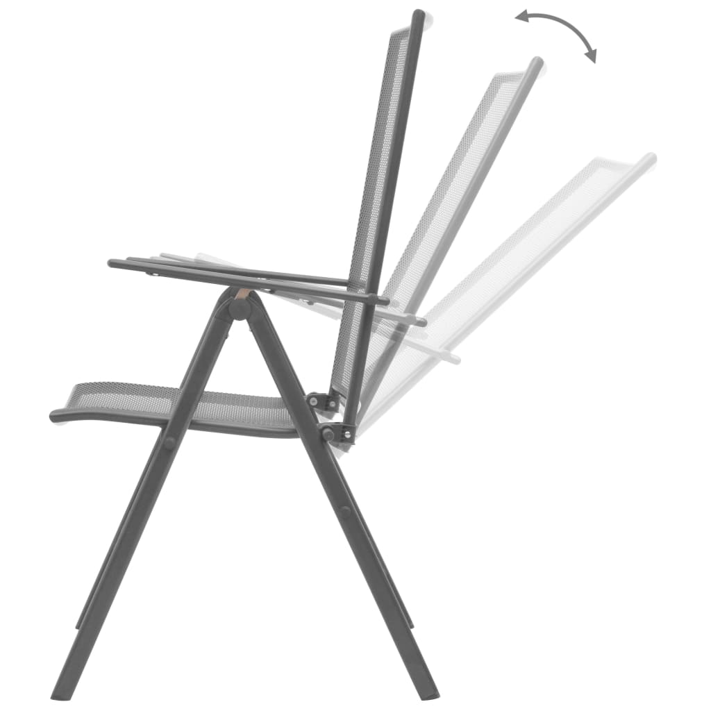 Dining Set Anthracite Steel with e-coated and powder-coated finish