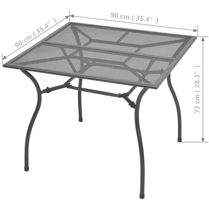 Dining Set Anthracite Steel with e-coated and powder-coated finish