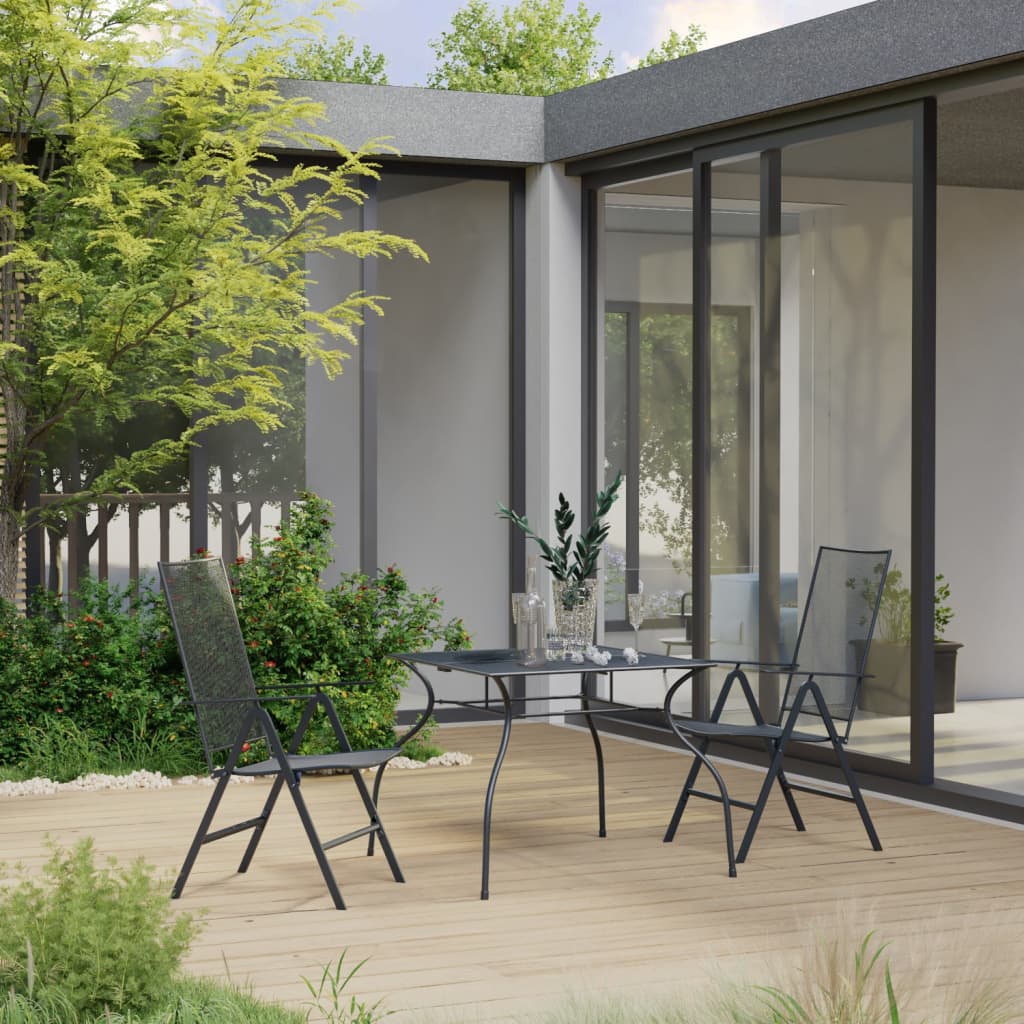 Dining Set Anthracite Steel with e-coated and powder-coated finish
