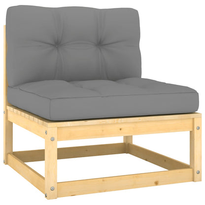 Garden Lounge Set Natural Wood