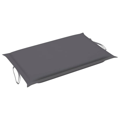 Sun Lounger Anthracite Solid Acacia Wood, Fabric (100% Polyester)