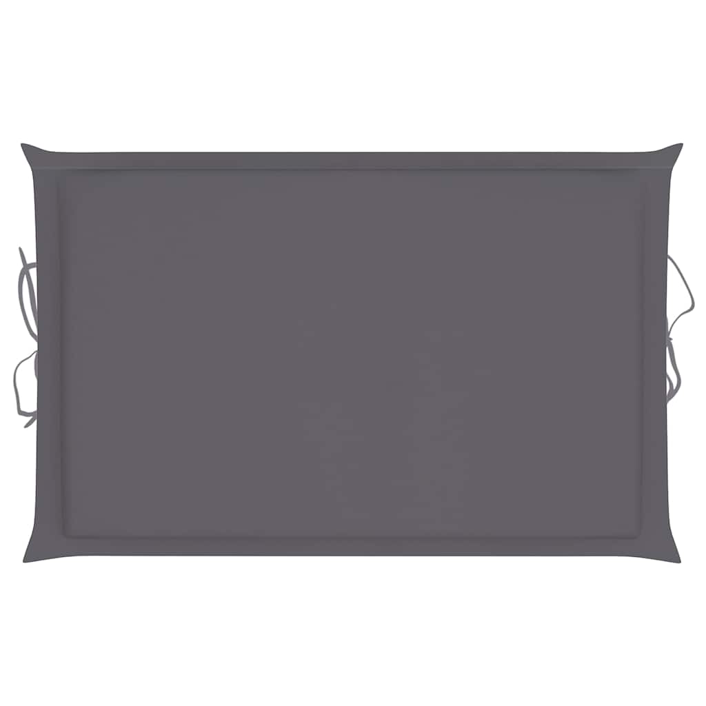 Sun Lounger Anthracite Solid Acacia Wood, Fabric (100% Polyester)